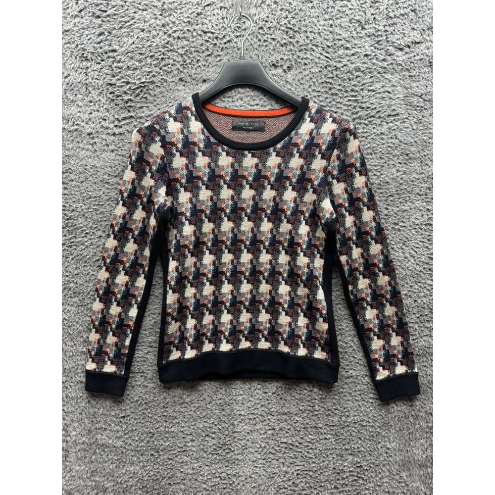 Rag & Bone Mariah Wool Herringbone Pullover Sweater Multicolor Womens Size S/M